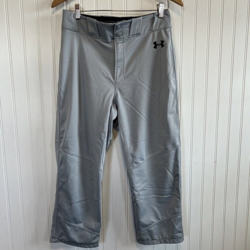 Under Armour gray baseball pants heat gear loose fit NWOT knickers Medium